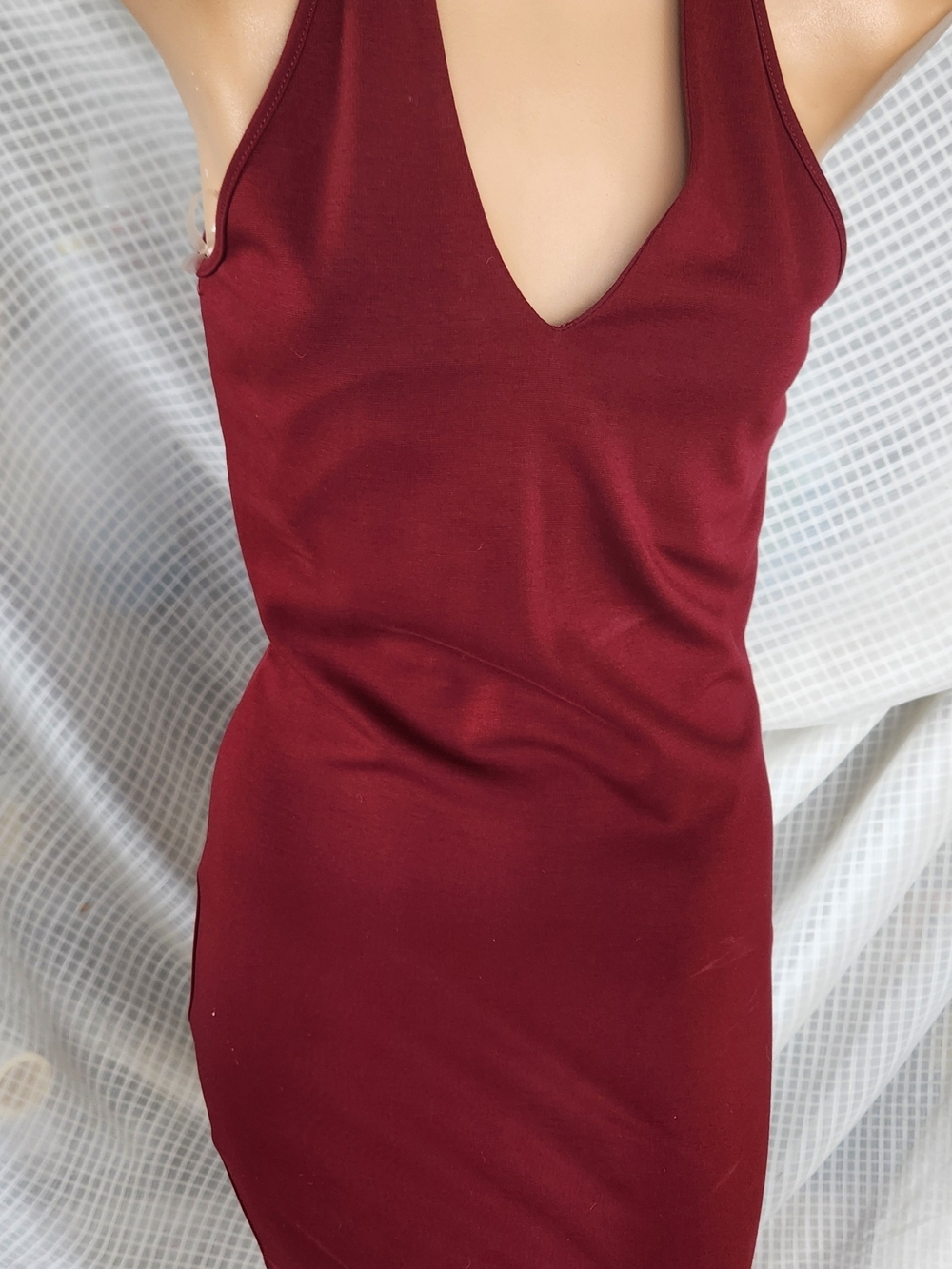 Better Be V-Neck Mini Dress in Burgundy